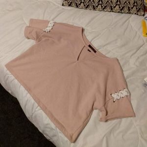 Blush pink crop top